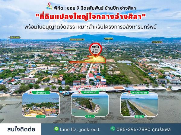 ที่ดิน 10000000 ชลบุรี เมืองชลบุรี บ้านปึก